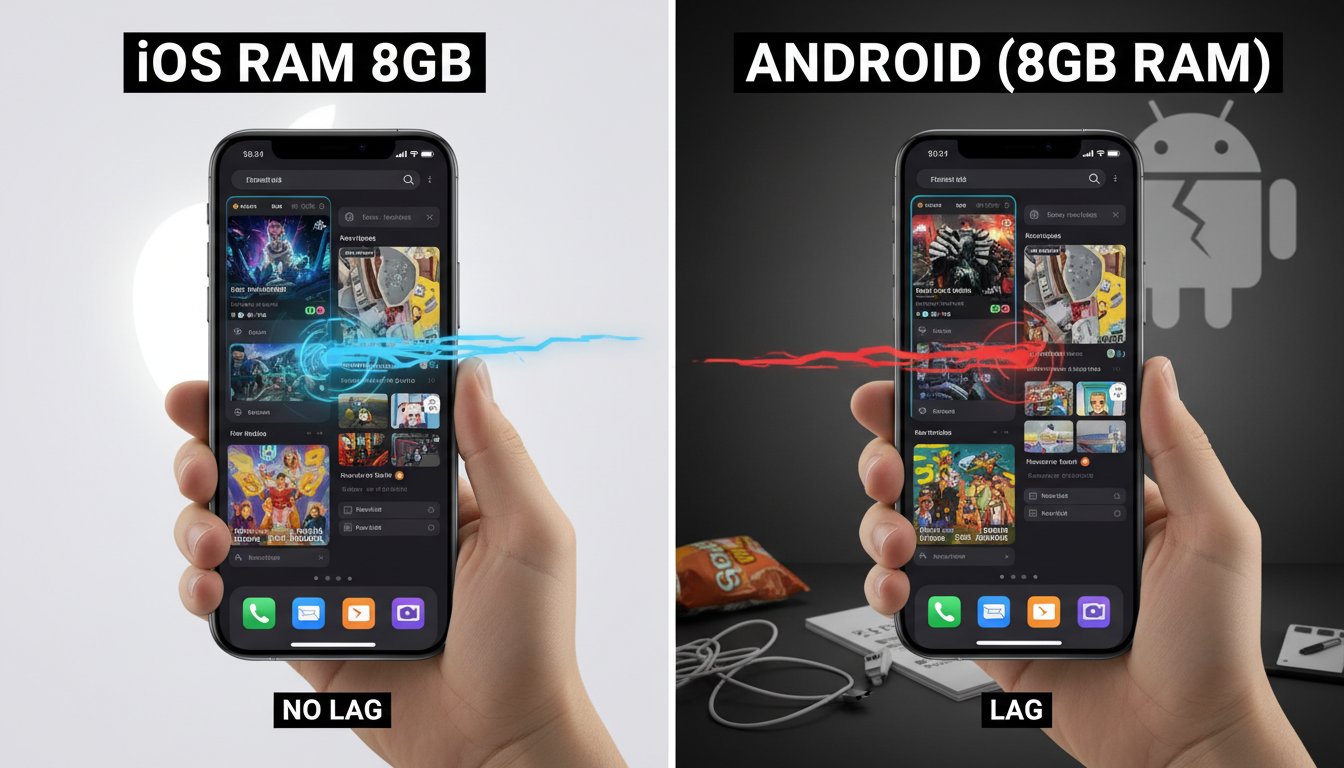Kenapa iOS Nggak Pernah Lag Padahal RAM iPhone Cuma 8GB vs Android 16GB ...