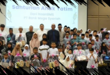 Bank Mega Syariah Distribusikan Ribuan Paket Sembako dan Santunan untuk Anak Yatim