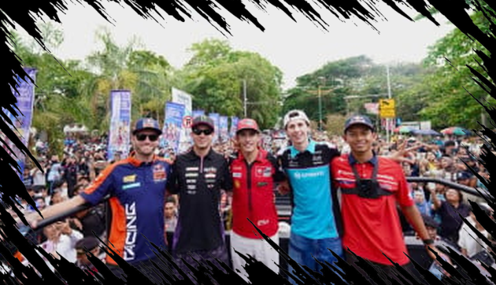 Ribuan Warga Mataram Meriahkan Kedatangan Marc Marquez dan Pembalap Jelang MotoGP Mandalika